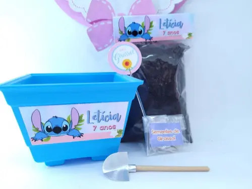 Kit Plantação do Stitch Lembrancinha Personalizada
