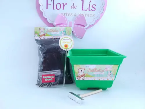 Kit Plantação Ecológico Bosque Aquarela Menino