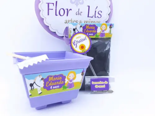 Kit Plantação Ecológico Rapunzel Enrolados