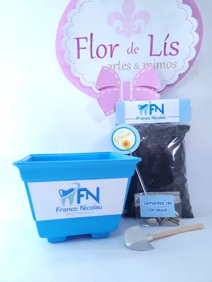 Kit Plantação Educativo Ecológico Brinde Empresa com Logo