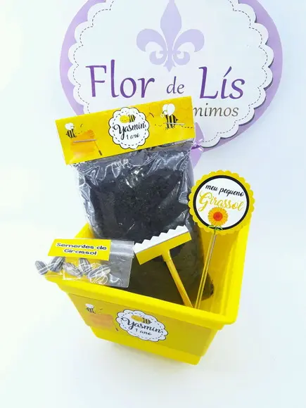 Kit Plantação Jardim das Abelhas Lembrancinha Abelhinha