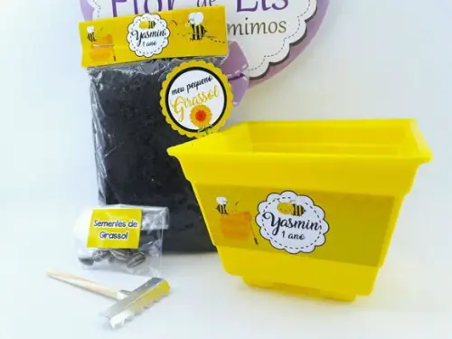 Kit Plantação Jardim das Abelhas Lembrancinha Abelhinha