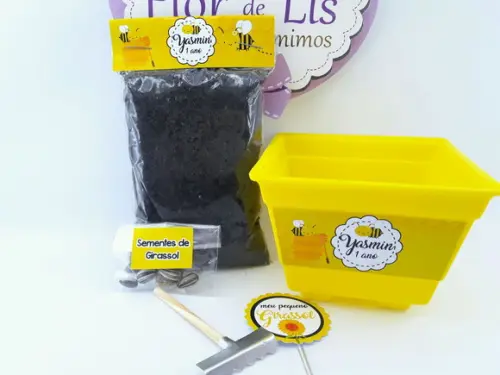 Kit Plantação Jardim das Abelhas Lembrancinha Abelhinha