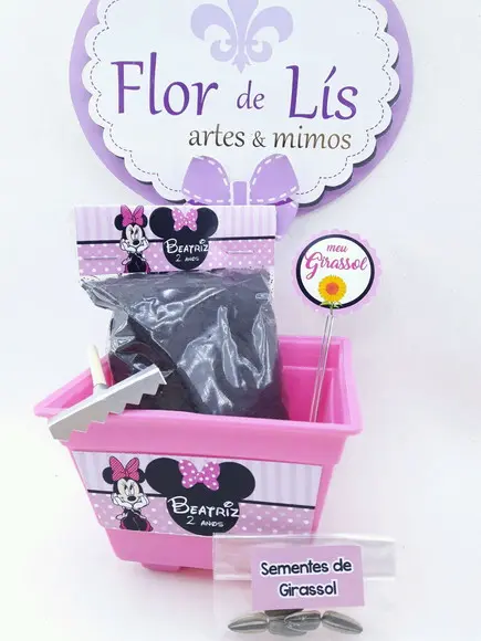 Kit Plantação Jardim Minnie Rosa