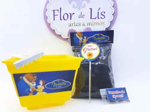 Kit Plantação Lembrancinha a Bela e a Fera