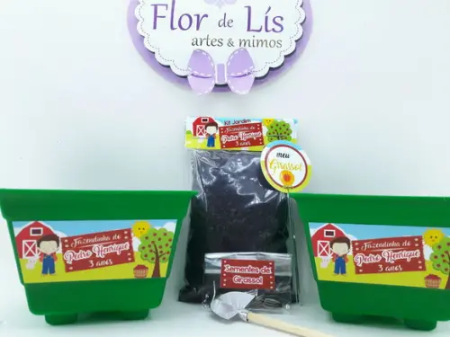 Kit Plantação Lembrancinha Fazenda Menino