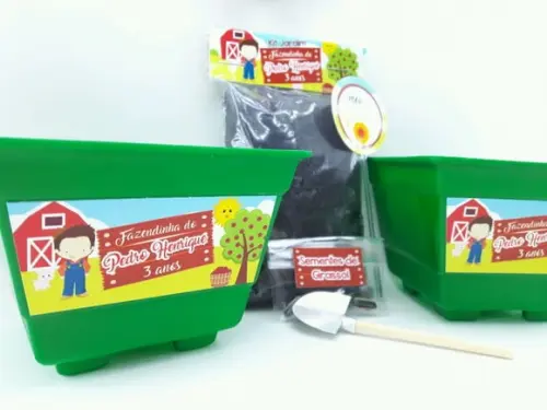 Kit Plantação Lembrancinha Fazenda Menino