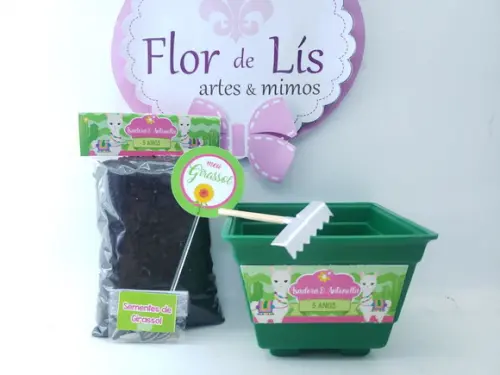 Kit Plantação Lhama e Cacto Ecológico