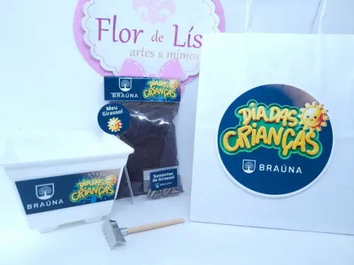 Kit Plantação Meu Girassol Dia das Crianças com Sacola