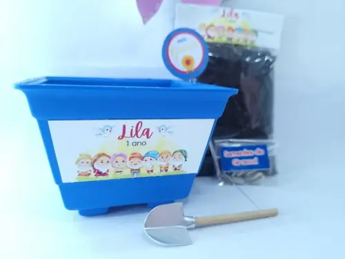 Kit Plantação os Sete Anões Branca de Neve Lembrança Meninos