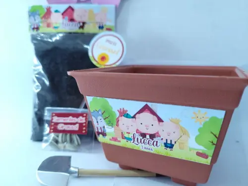 Kit Plantação os Três Porquinhos Lembrancinha Ecológica