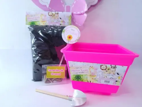 Kit Plantação Safari Rosa Aquarela Menina Jardim