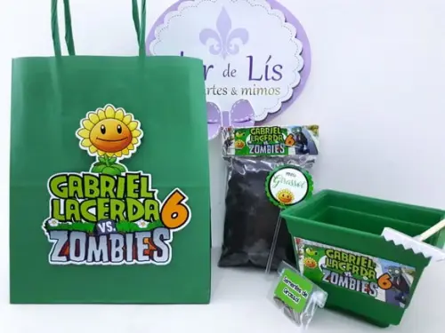Kit Plantação Sacola Plants Vs Zombies