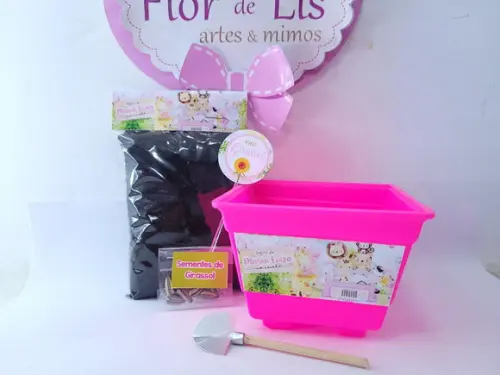 Kit Plantação Safari Rosa Aquarela Menina Jardim