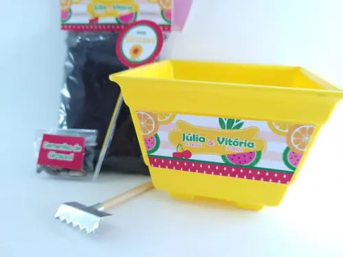 Kit Plantio Festa Quitandinha Lembrancinha Frutinhas