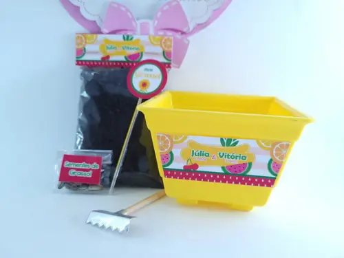 Kit Plantio Festa Quitandinha Lembrancinha Frutinhas