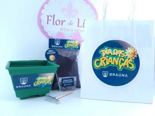 Kit Plantio Lembrancinha Dia das Crianças com Sacola Empresa