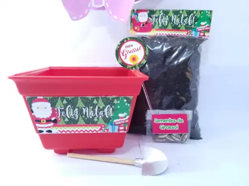 Kit Plantio Jardinagem Ecológico Brinde de Natal