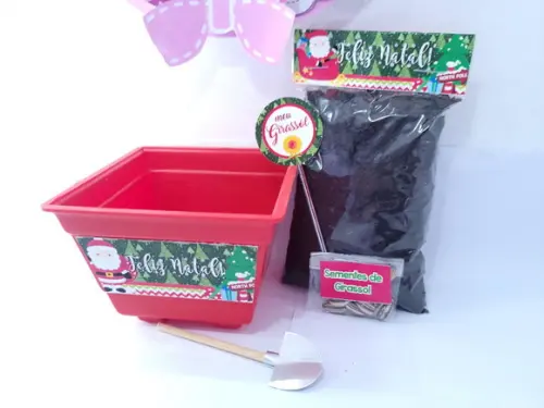 Kit Plantio Jardinagem Ecológico Brinde de Natal