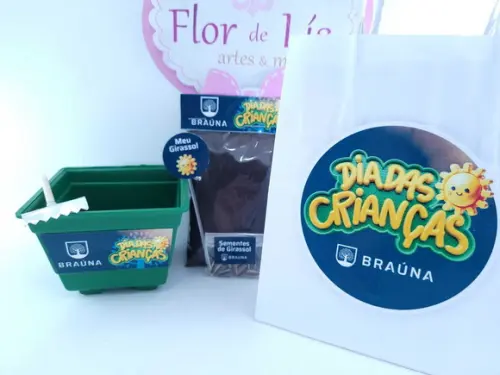 Kit Plantio Lembrancinha Dia das Crianças com Sacola Empresa