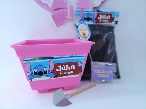 Kit Plantio Lilo e Stitch Lembrancinha Personalizada Plantio