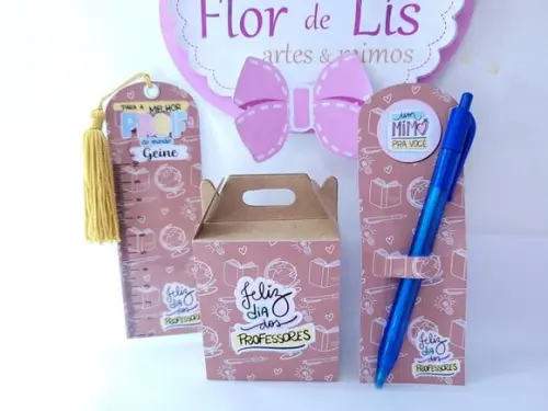 Kit Professores Caixa Régua e Marca Página Personalizado