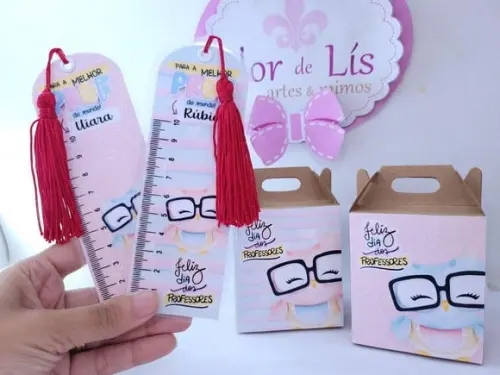 Kit Professores Infantil Caixa e Marca Páginas Personalizado
