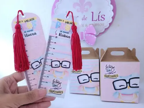 Kit Professores Infantil Caixa e Marca Páginas Personalizado