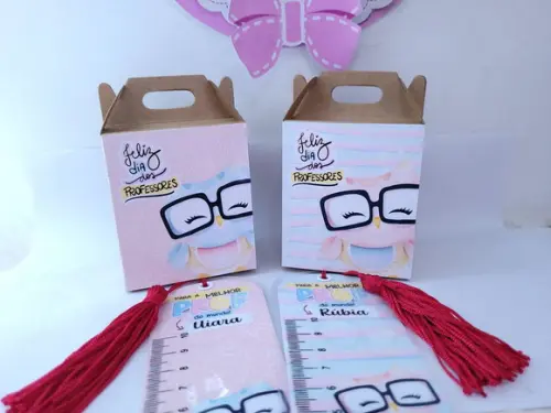 Kit Professores Infantil Caixa e Marca Páginas Personalizado
