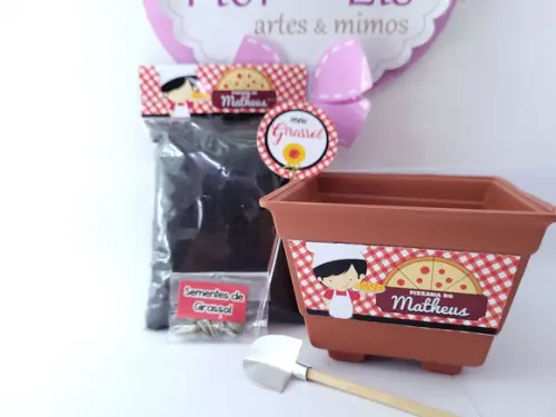 Kit Vamos Plantar Tema Pizzaria Menino Lembracinha Criativa