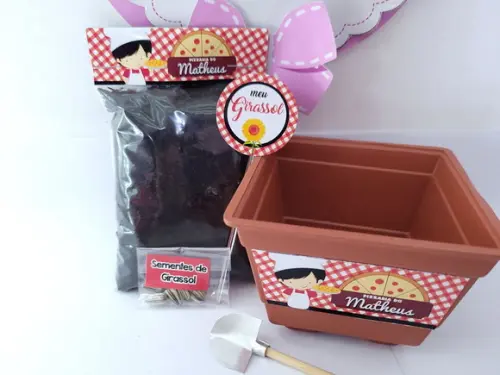 Kit Vamos Plantar Tema Pizzaria Menino Lembracinha Criativa