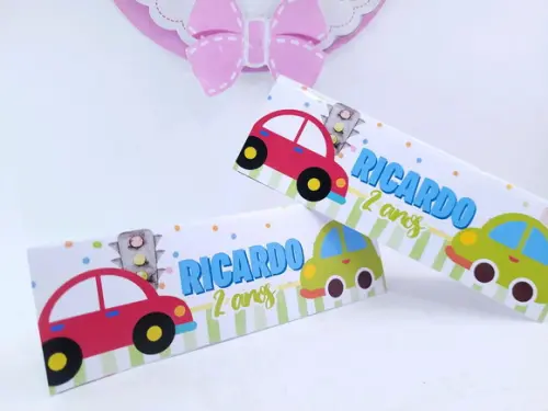 Lapela Personalizada Transportes para Lembrancinha Carros