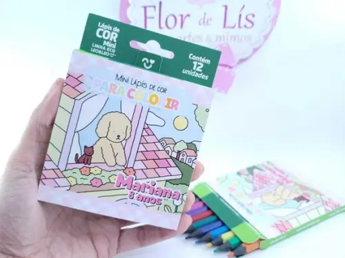 Lápis de Colorir Bobbie Goods 12 Cores Personalizado