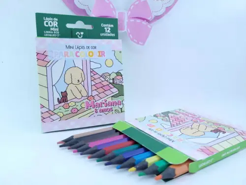 Lápis de Colorir Bobbie Goods 12 Cores Personalizado