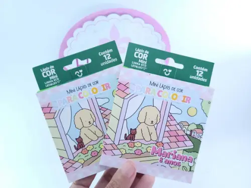Lápis de Colorir Bobbie Goods 12 Cores Personalizado