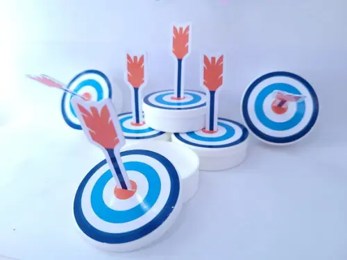 Latinha 3d Alvo Arco e Flecha Valente Lembrancinha