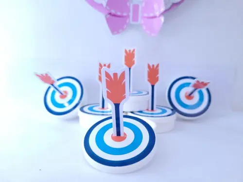 Latinha 3d Alvo Arco e Flecha Valente Lembrancinha