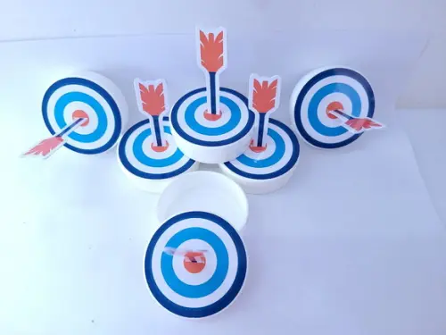 Latinha 3d Alvo Arco e Flecha Valente Lembrancinha