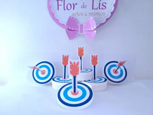 Latinha 3d Alvo Arco e Flecha Valente Lembrancinha