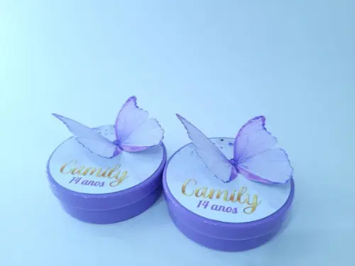 Latinha Personalizada Borboleta Lilás Jardim Encantado