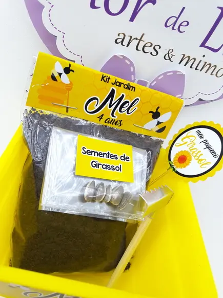 Lembrancinha Jardinagem Festa Abelha Kit para Plantar