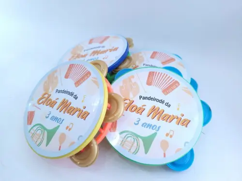 Lembrancinha Musical Pandeiro Pequeno Personalizado