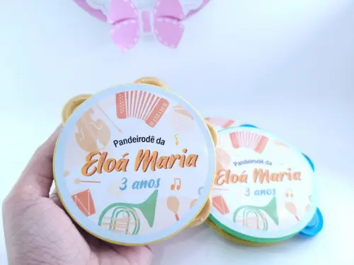 Lembrancinha Musical Pandeiro Pequeno Personalizado