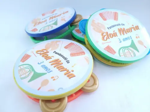 Lembrancinha Musical Pandeiro Pequeno Personalizado