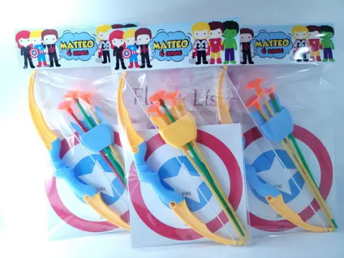 Lembrancinha Personalizada Arco e Flecha Heróis Cute