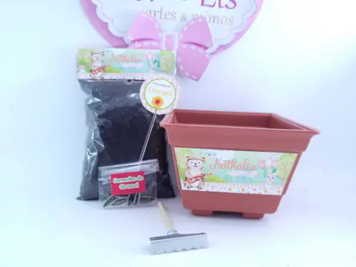 Lembrancinha Personalizada Bosque Aquarela Kit Plantio