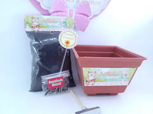 Lembrancinha Personalizada Bosque Aquarela Kit Plantio
