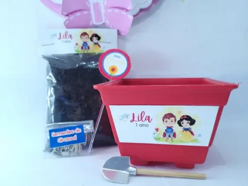 Lembrancinha Personalizada Kit Plantação Branca de Neve