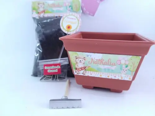 Lembrancinha Personalizada Bosque Aquarela Kit Plantio