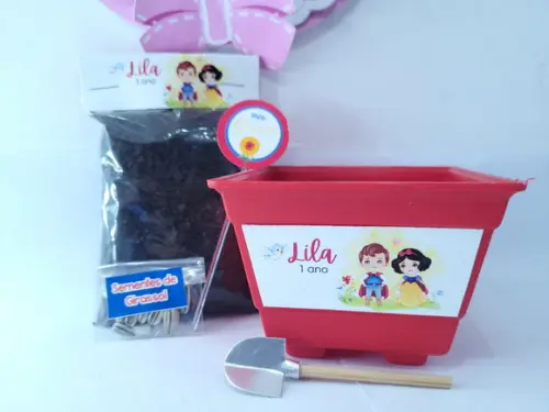 Lembrancinha Personalizada Kit Plantação Branca de Neve